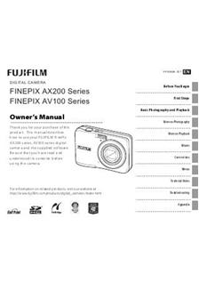 Fujifilm FinePix AX250 manual. Camera Instructions.